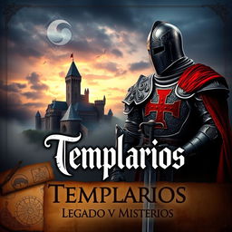 An intriguing ebook cover design centered around the Templars, highlighting their legacy and mysteries