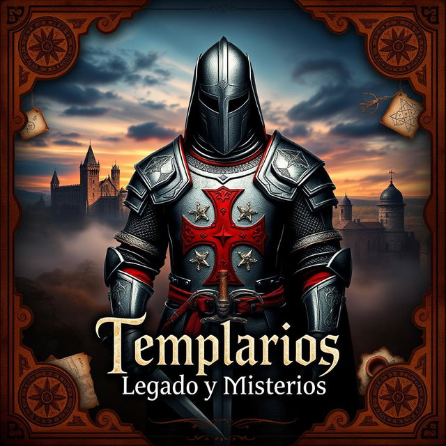 An intriguing ebook cover design centered around the Templars, highlighting their legacy and mysteries