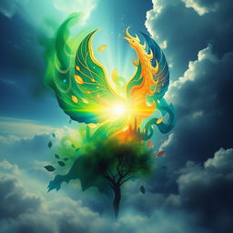 A visually striking and symbolic representation of resilience and hope in the face of adversity