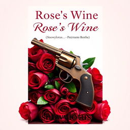 A book cover design for a novel titled "Rose's Wine: Rose & Revolver" by the author snowylotus_