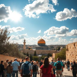 A stunning view of Jerusalem with a focus on historical and architectural beauty