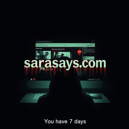 A haunting movie cover for a horror film titled 'sarasays