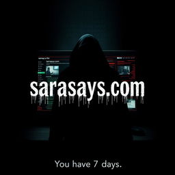 A haunting movie cover for a horror film titled 'sarasays