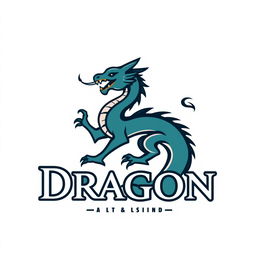 A logo featuring a dragon with the same design as a provided reference, maintaining the original colors of the dragon