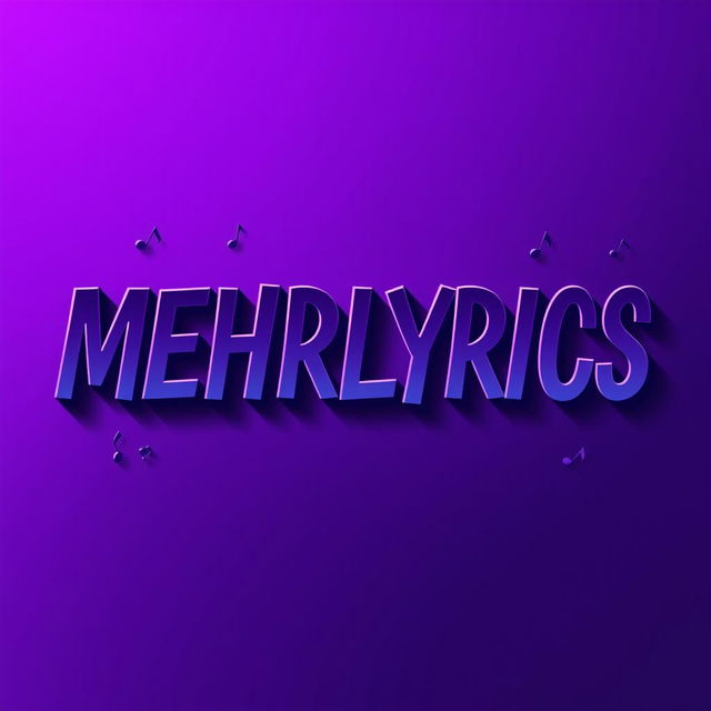 An artistic representation of the word 'MEHRLYRICS' in bold, stylish typography, with the letters flowing and intertwining