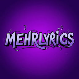 An artistic representation of the word 'MEHRLYRICS' in bold, stylish typography, with the letters flowing and intertwining