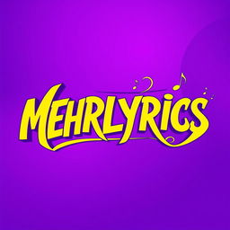An artistic representation of the word 'MEHRLYRICS' in bold, stylish typography, with the letters flowing and intertwining