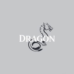 A logo design that features a dragon, closely resembling the specified reference dragon without altering its colors