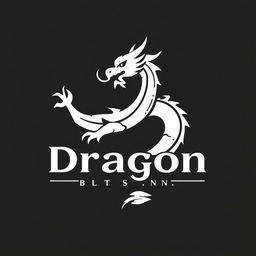 A logo design that features a dragon, closely resembling the specified reference dragon without altering its colors