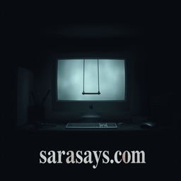 A chilling movie cover art for a horror film titled "sarasays