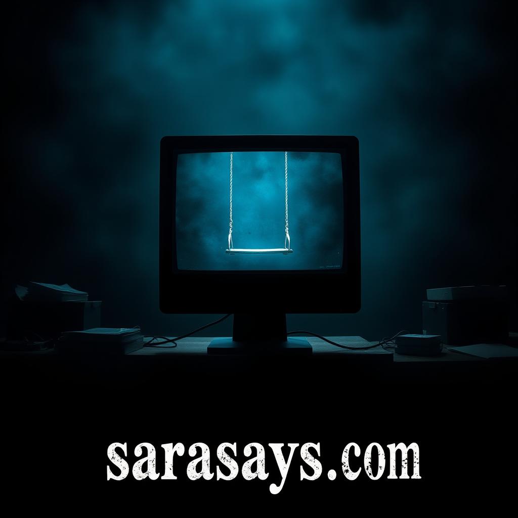 A chilling movie cover art for a horror film titled "sarasays