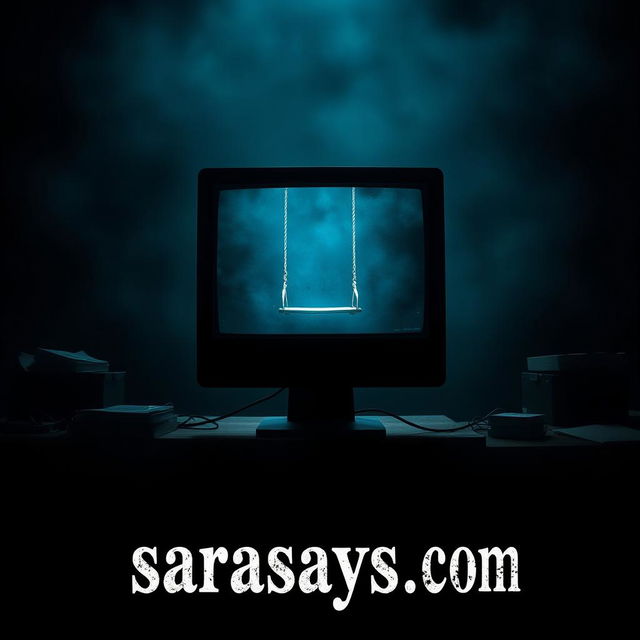 A chilling movie cover art for a horror film titled "sarasays