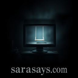 A chilling movie cover art for a horror film titled "sarasays