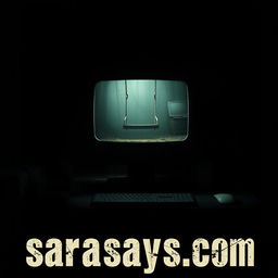 A chilling movie cover art for a horror film titled "sarasays