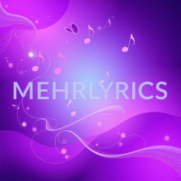 An enchanting abstract design focused on vibrant purple hues, symbolizing the essence of music