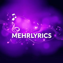An enchanting abstract design focused on vibrant purple hues, symbolizing the essence of music