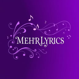 An elegant and artistic composition in rich, vibrant shades of purple, symbolizing music and creativity