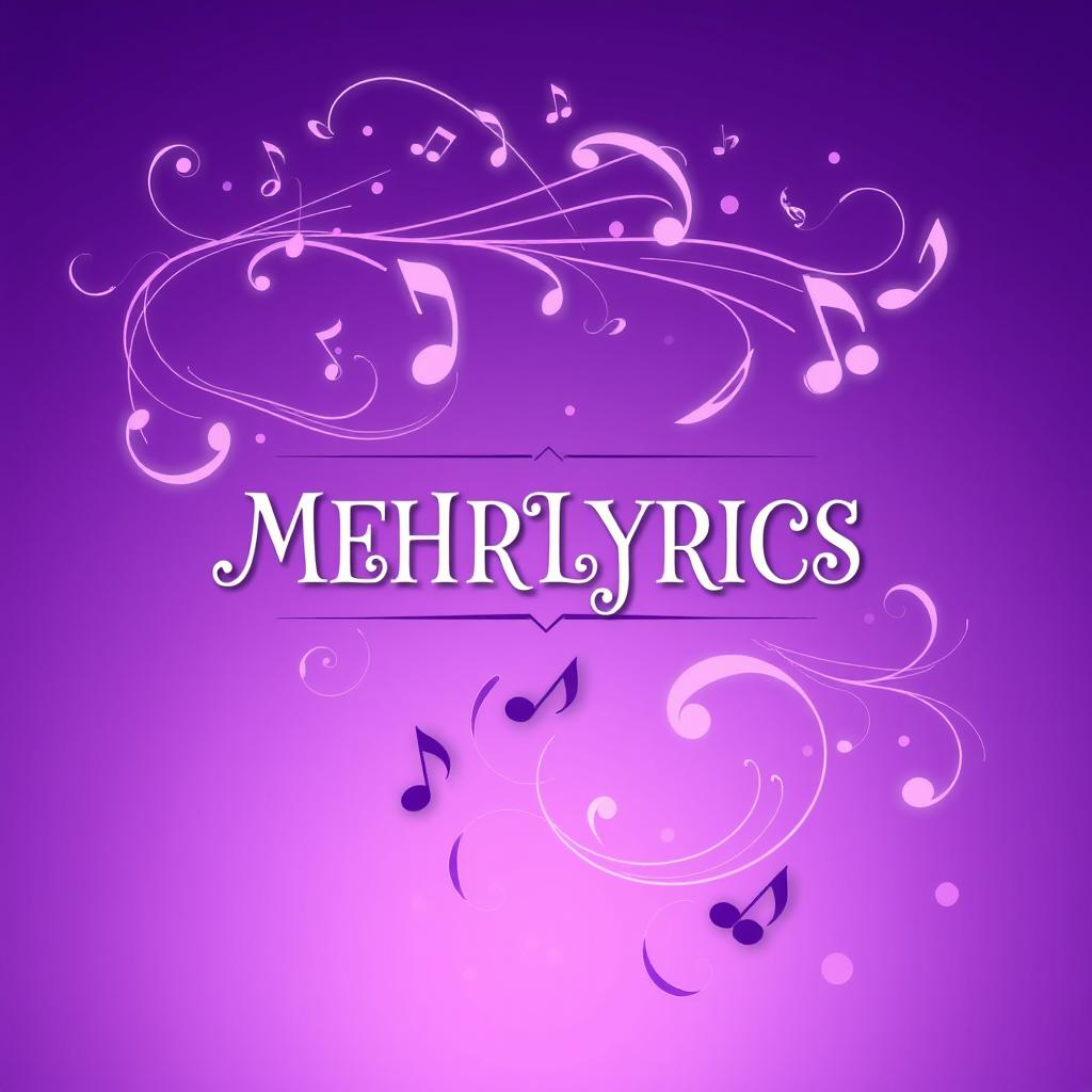 An elegant and artistic composition in rich, vibrant shades of purple, symbolizing music and creativity
