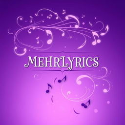 An elegant and artistic composition in rich, vibrant shades of purple, symbolizing music and creativity