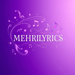 An elegant and artistic composition in rich, vibrant shades of purple, symbolizing music and creativity