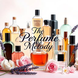 A visually stunning cover photo for a Facebook group named 'The Perfume Melody'