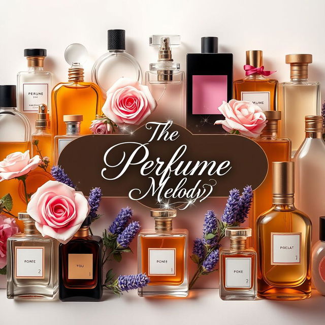 A visually stunning cover photo for a Facebook group named 'The Perfume Melody'