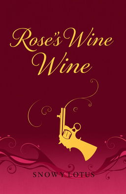 A captivating novel cover design for "Rose's Wine: Rose & Revolver" by snowylotus_