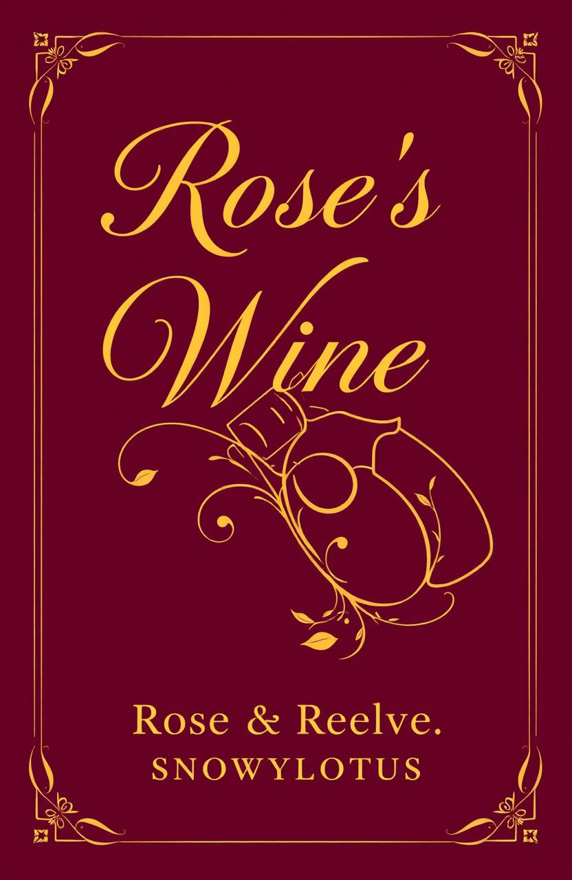 A captivating novel cover design for "Rose's Wine: Rose & Revolver" by snowylotus_