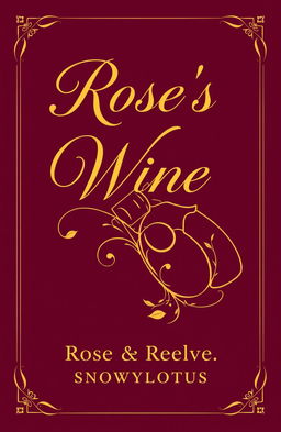 A captivating novel cover design for "Rose's Wine: Rose & Revolver" by snowylotus_