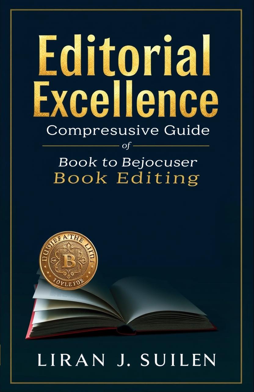 A book cover design for "Editorial Excellence: A Comprehensive Guide to Book Editing"
