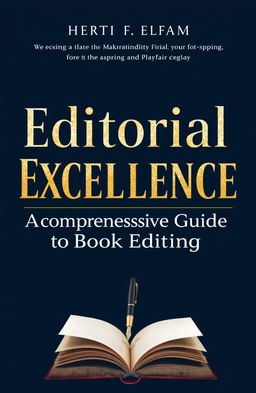 A book cover design for "Editorial Excellence: A Comprehensive Guide to Book Editing"