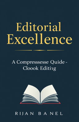 A book cover design for "Editorial Excellence: A Comprehensive Guide to Book Editing"