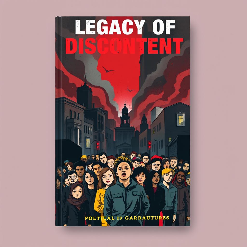 An impactful book cover design for the political title 'Legacy of Discontent'