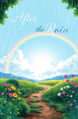 A captivating novel cover design for 'After the Rain'