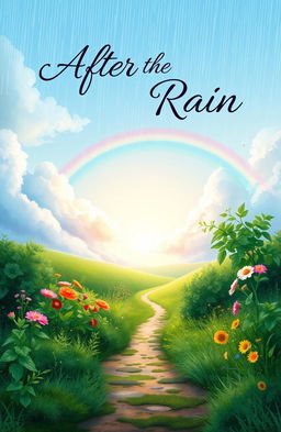 A captivating novel cover design for 'After the Rain'