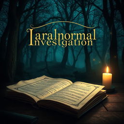 A captivating book cover design for a paranormal investigation theme featuring elements of ancient documents
