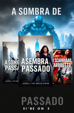 A trilogy cover design for 'A Sombra do Passado'