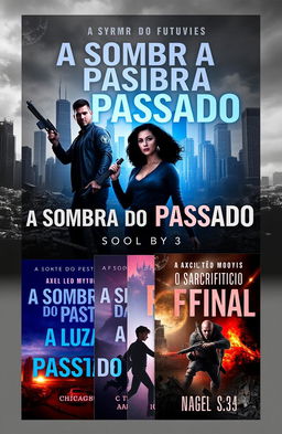A trilogy cover design for 'A Sombra do Passado'