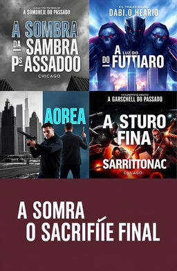 A trilogy cover design for 'A Sombra do Passado'
