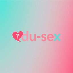 A vibrant and creative logo for a website dedicated to STIs, featuring the name 'Edu-sex' in a contemporary and bold font