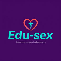 A vibrant and creative logo for a website dedicated to STIs, featuring the name 'Edu-sex' in a contemporary and bold font