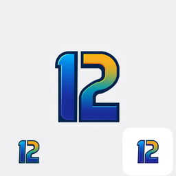 A modern and sleek logo design featuring the number '12' prominently in a stylish font