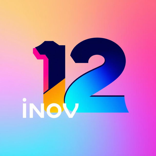 A modern and sleek logo design featuring the number '12' prominently in a stylish font