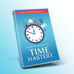 A sleek and modern book cover design titled 'The Busy Professional’s Guide to Time Mastery'