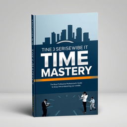 A modern, sleek cover design for 'The Busy Professional’s Guide to Time Mastery'