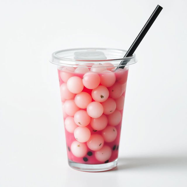 Anatomy of a dragon fruit beverage in a clear cup with a flat lid