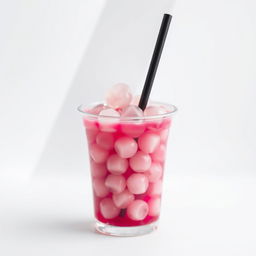 Anatomy of a dragon fruit beverage in a clear cup with a flat lid