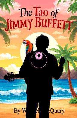 An illustrated cover for 'The Tao of Jimmy Buffett' featuring the title in bold and artistic font at the top