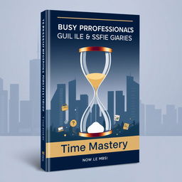 A sleek and modern book cover design titled 'The Busy Professional’s Guide to Time Mastery'
