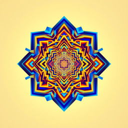 A stunning digital artwork featuring a captivating optical illusion